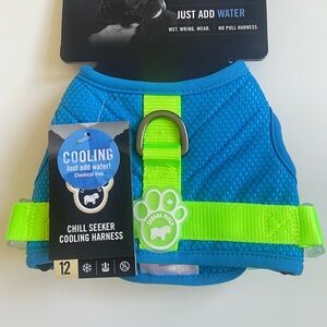Canada Pooch Chill Seeker Cooling Harness - Blue/Green - Size 12